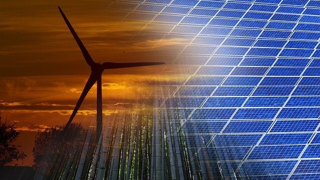 Darstellung von verschiedenen erneuerbaren Energien